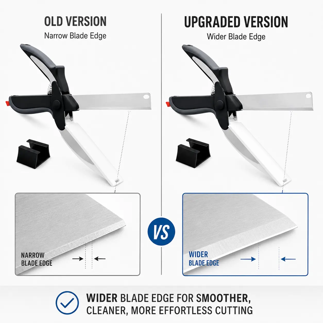 ✂️2-in-1 Kitchen Scissors – Stainless Steel Food Cutter For Meat, Vegetables, Fruit & Cheese
