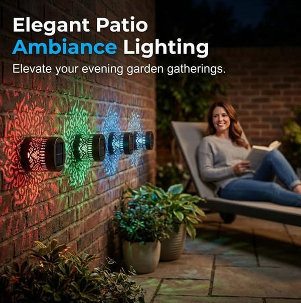 Solar Mandala Projector Wall Light