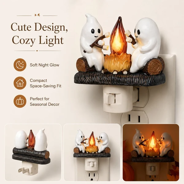 Plug In The Cutest Halloween Glow — Adorable Ghost Outlet Night Light