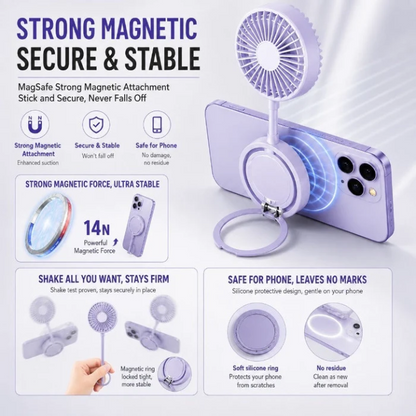 Hands-Free Magnetic Phone Fan