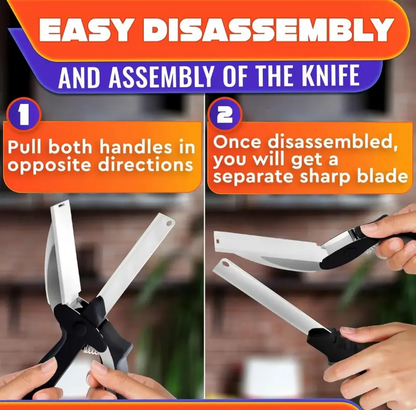 ✂️2-in-1 Kitchen Scissors  – Stainless Steel Food Cutter For Meat, Vegetables, Fruit & Cheese