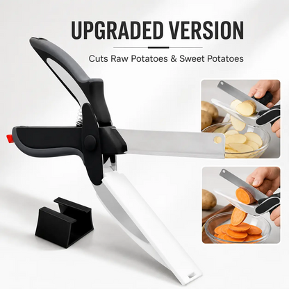 ✂️2-in-1 Kitchen Scissors  – Stainless Steel Food Cutter For Meat, Vegetables, Fruit & Cheese
