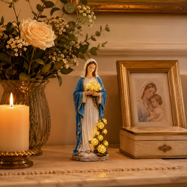 Virgin Mary Garden Light