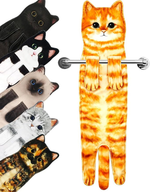 Funny Cat Hand Towels ForBathroom Kitchen Decor Towel