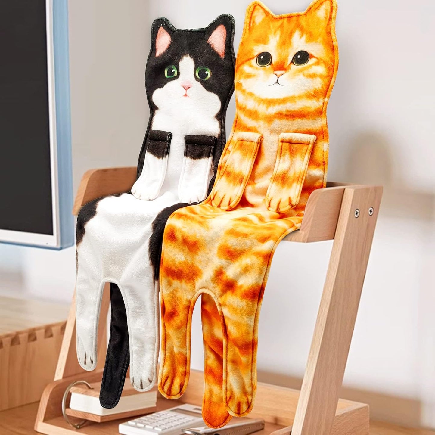 Funny Cat Hand Towels ForBathroom Kitchen Decor Towel