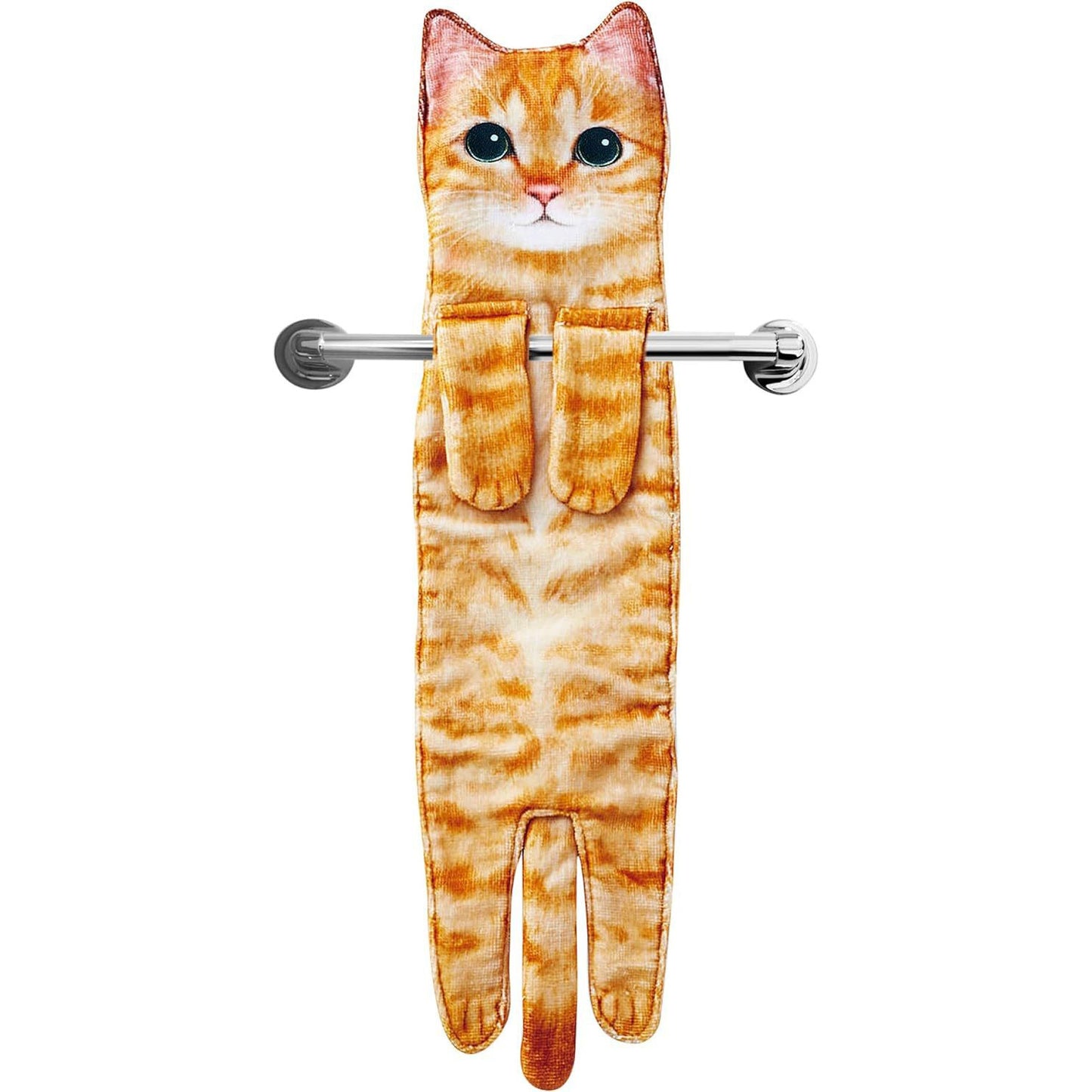 Funny Cat Hand Towels ForBathroom Kitchen Decor Towel