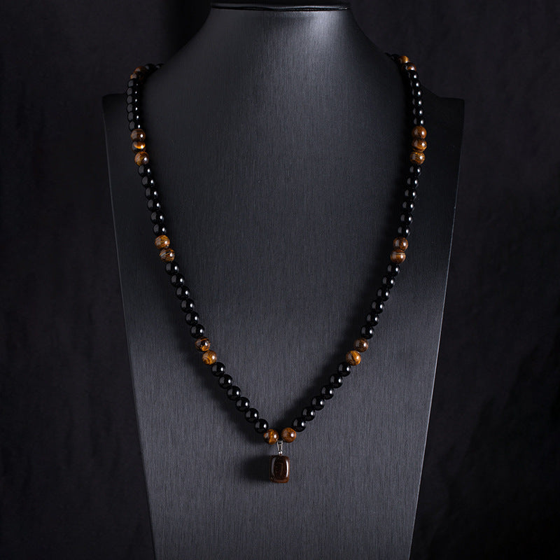 ✨Money Attraction Necklace With GreenAventurine & Tiger Eye Pendant Healing Crystal Stone