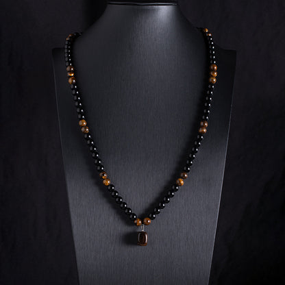 ✨Money Attraction Necklace With GreenAventurine & Tiger Eye Pendant Healing Crystal Stone