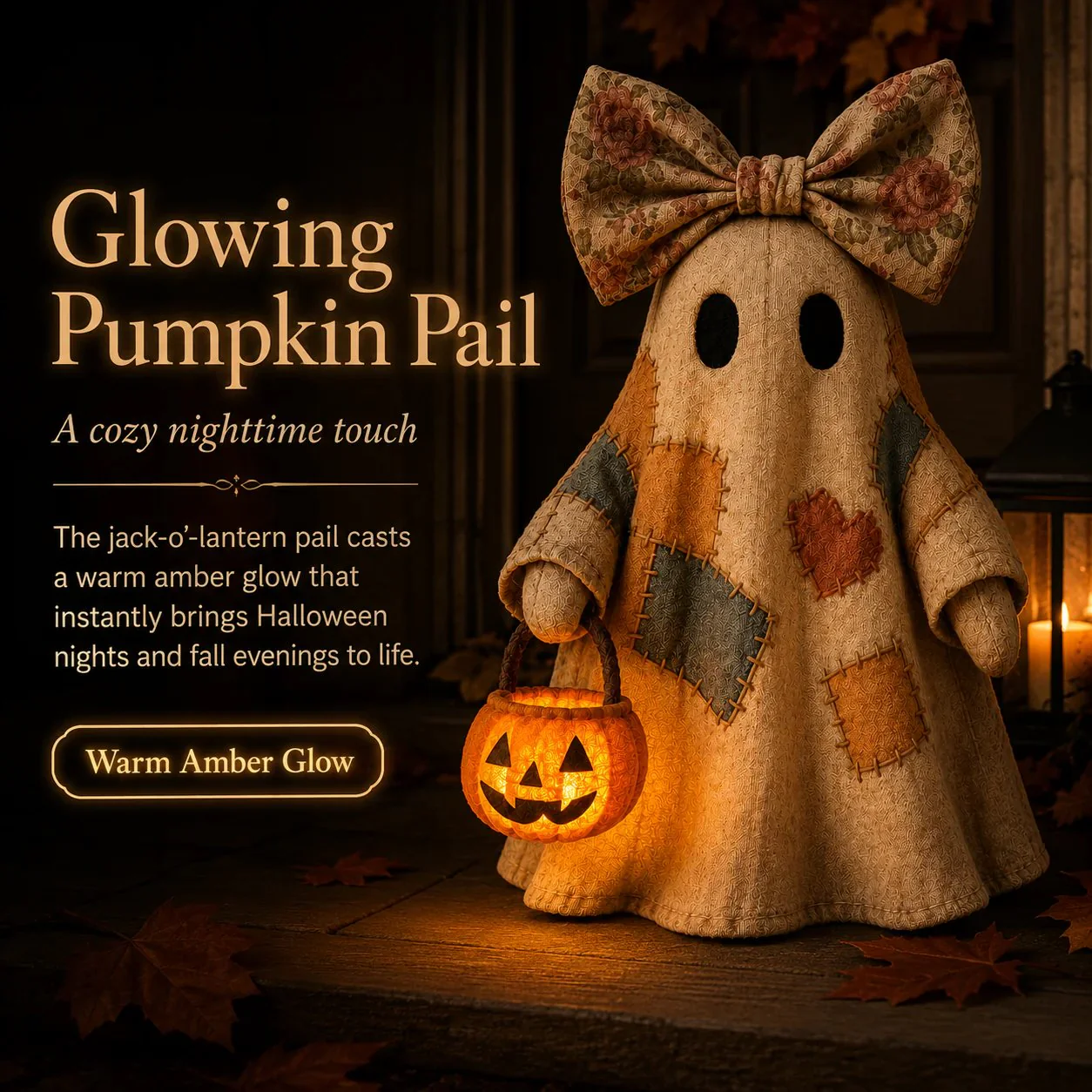 【Halloween Gifts】Resin Vintage Patchwork Glowing Ghost Decor
