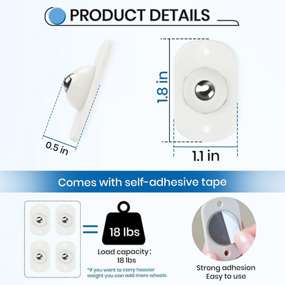 Self-Adhesive Mini Caster Wheels