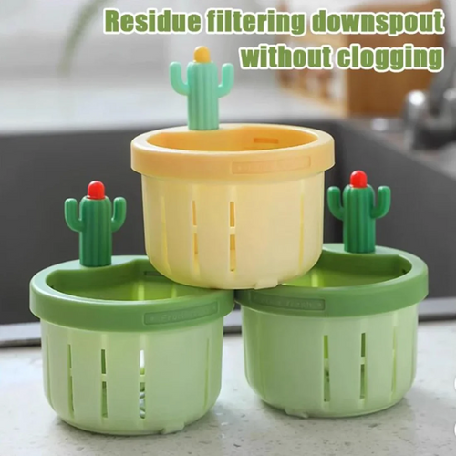 2pcs Cactus Kitchen Automatic Dumping Sink Filter