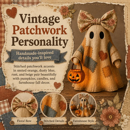【Halloween Gifts】Resin Vintage Patchwork Glowing Ghost Decor