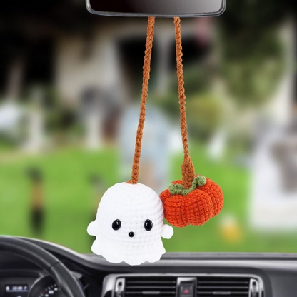 👻Handmade Halloween Hanging Ornament Crochet Pumpkin And Ghost