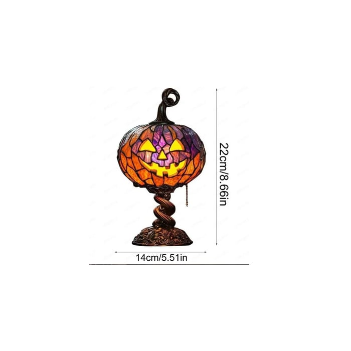 🎃Halloween Stained Glass Style Pumpkin Table Lamp