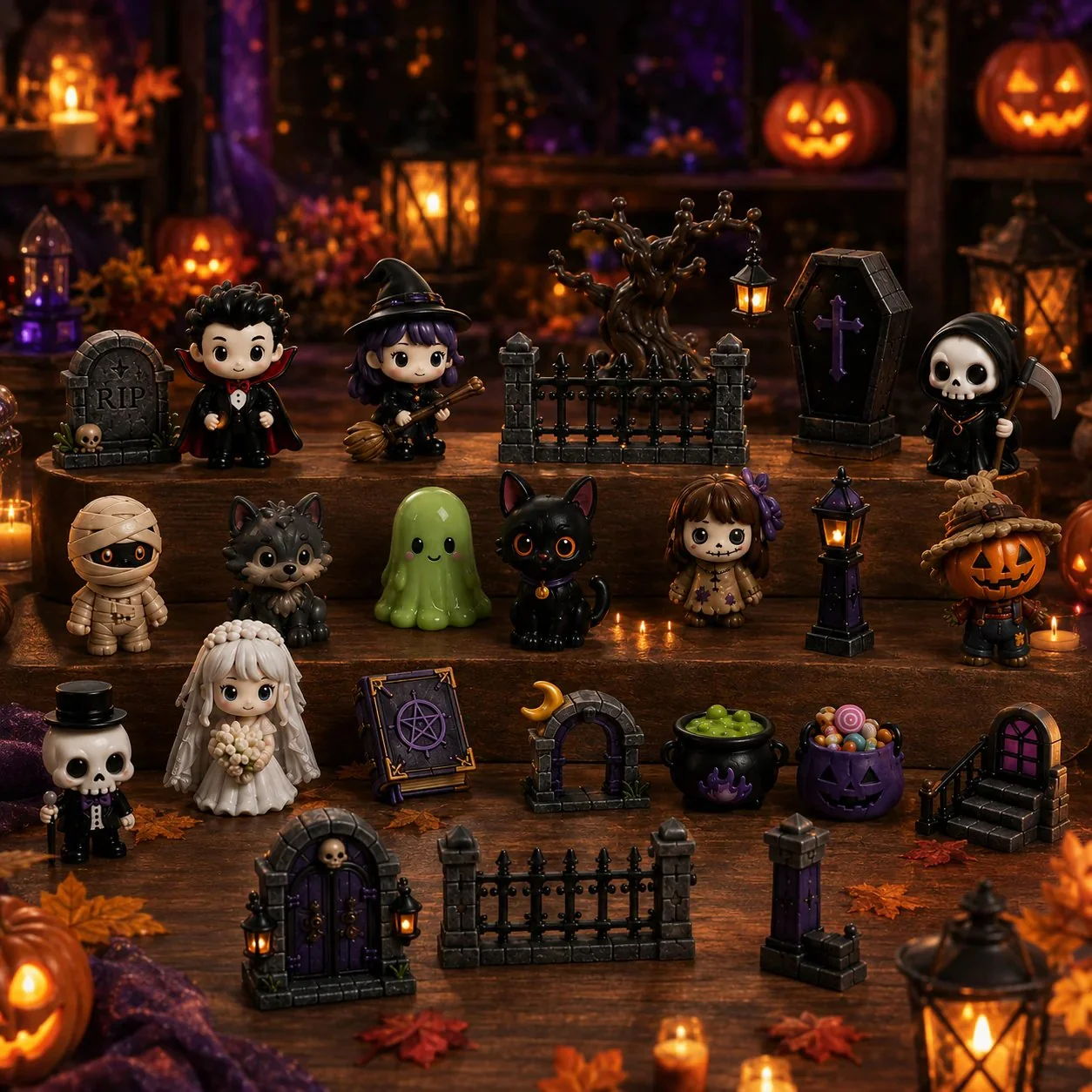 😶‍🌫️Build Your Own Spooky Haunted House | Halloween Countdown Advent Calendar Ornament Set