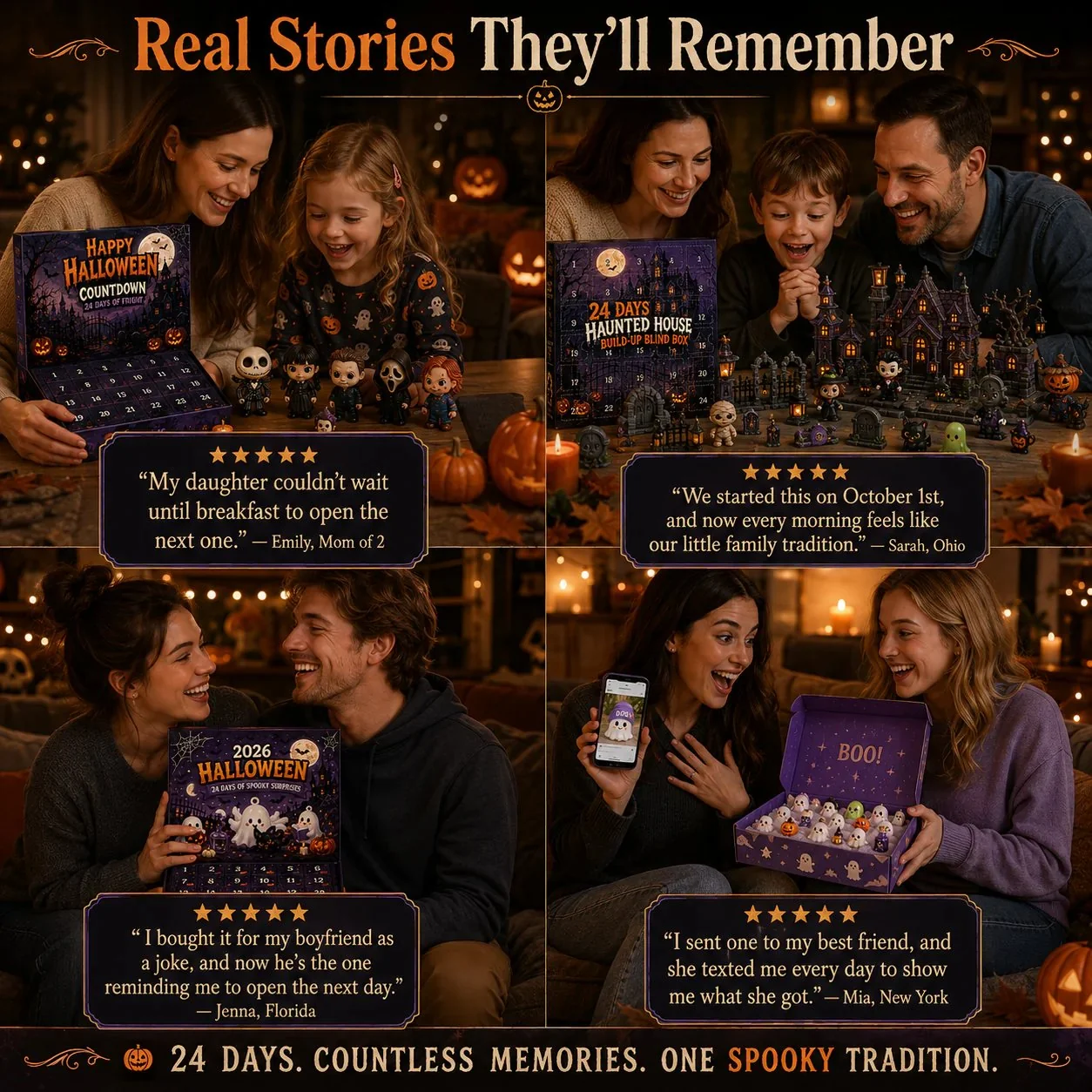 😶‍🌫️Build Your Own Spooky Haunted House | Halloween Countdown Advent Calendar Ornament Set