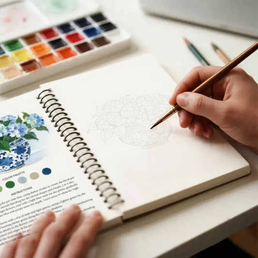 Beginner-Friendly Watercolor Workbook