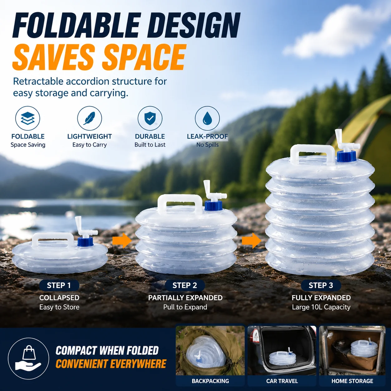 Foldable Camping Water Container