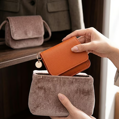 Women Leather Keychain Wallet