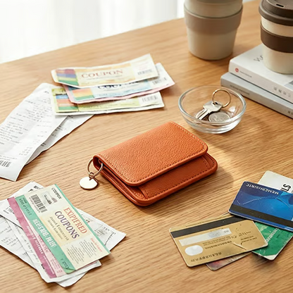 Women Leather Keychain Wallet