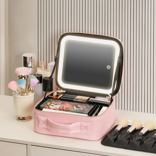 Travel Makeup Bag With Adjustable Dividers