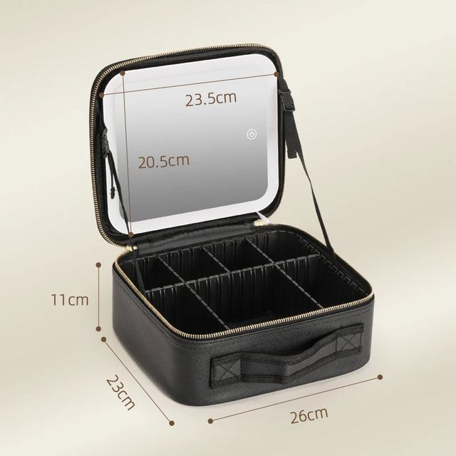 Travel Makeup Bag With Adjustable Dividers