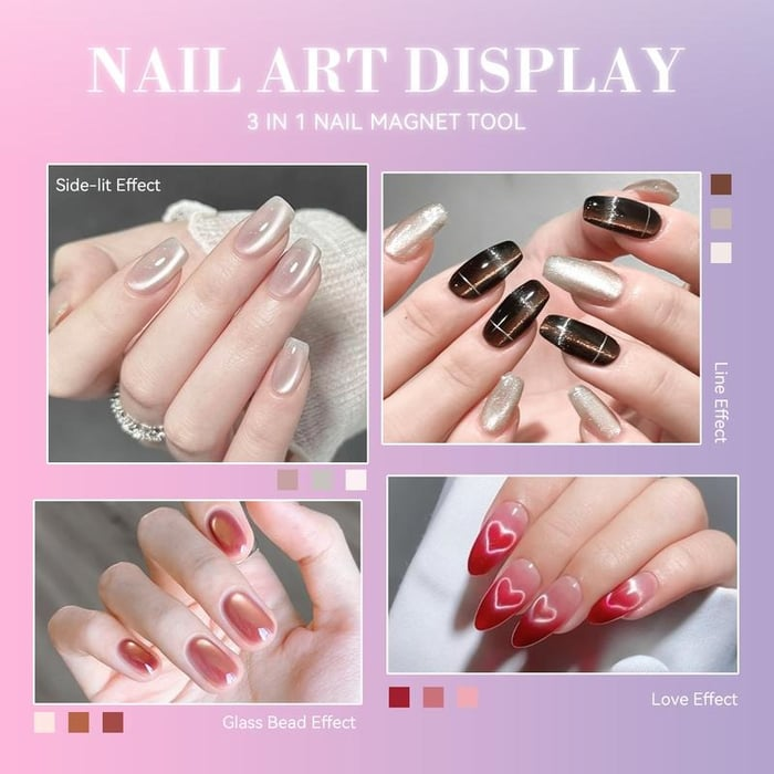 3-in-1 Cat Eye Nail Magnet Tool