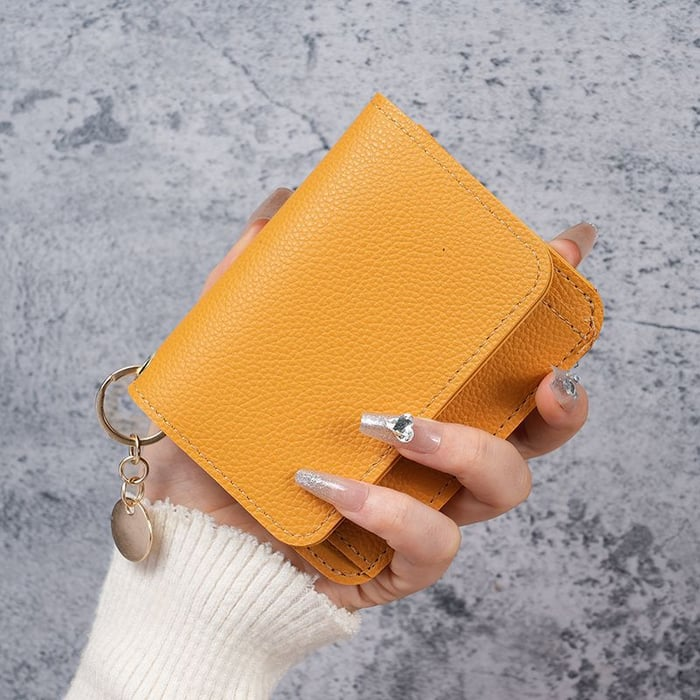 Women Leather Keychain Wallet