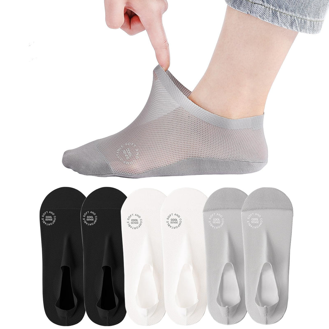 Ultra Thin Liner Non Slip No Show Socks