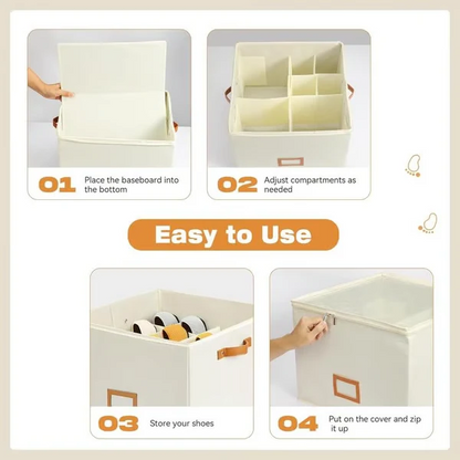 Oxford Fabric Foldable Design Shoe Organizer, Storage Box