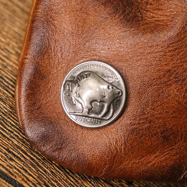 Simple Cowhide Retro Storage Bag