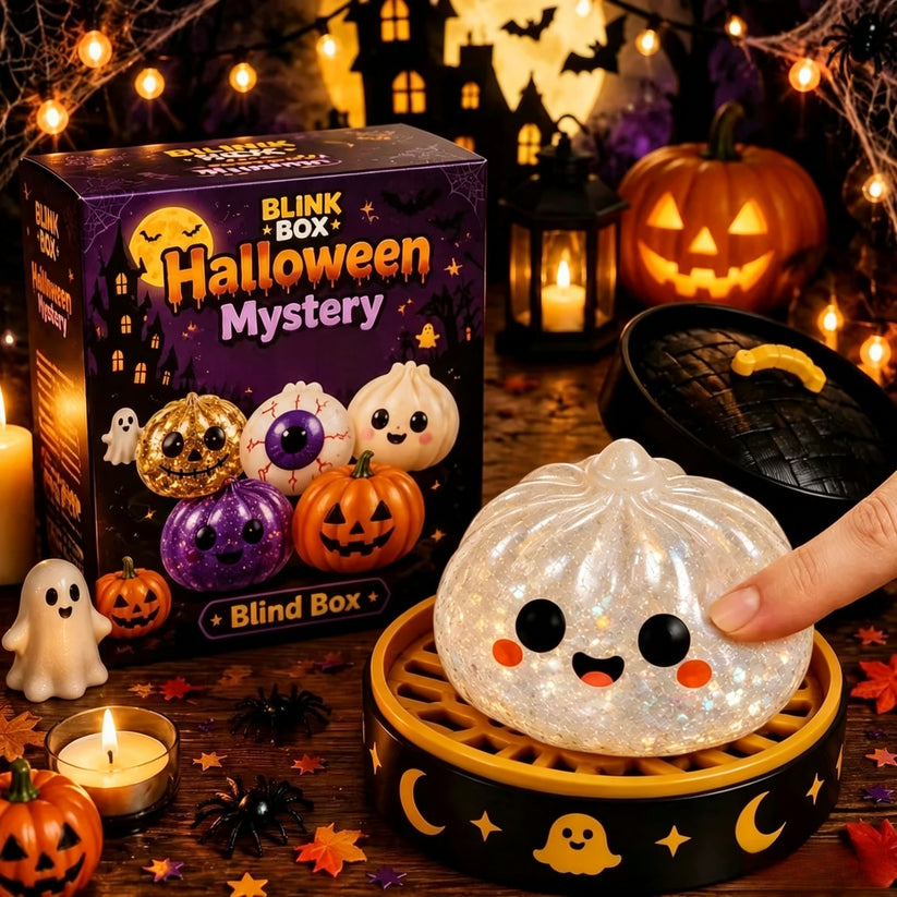 Halloween Ghost Bun Squeeze Toy | Cross-Border Maltose Squeeze Stress-Relief Toy | In-Stock Grip-and-Squeeze Decompression Gift Box
