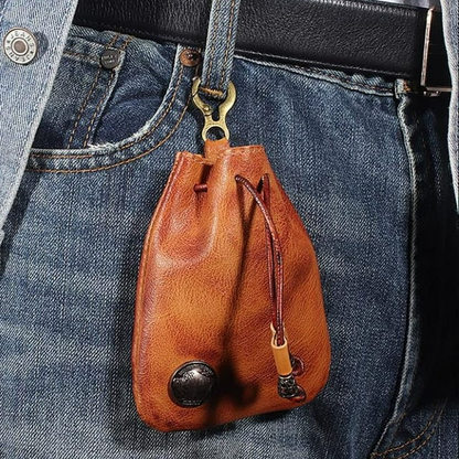 Simple Cowhide Retro Storage Bag