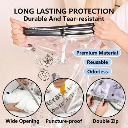 15-Pack Vacuum Storage Bags With Electric Pump