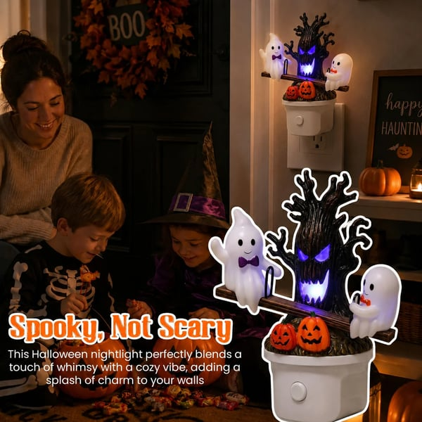 Animated Seesaw Ghost Plug In LED Night Light