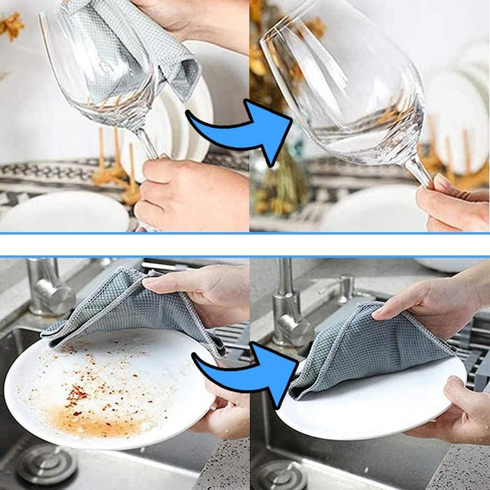 Streak-Free Miracle Cleaning Cloths - Reusable