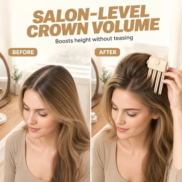 Wireless Heated Volumizing Root Lift Clip, Portable Travel Hair Styling Tool For Flat Fine Hair