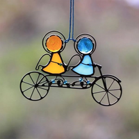 Couple riding bicycles