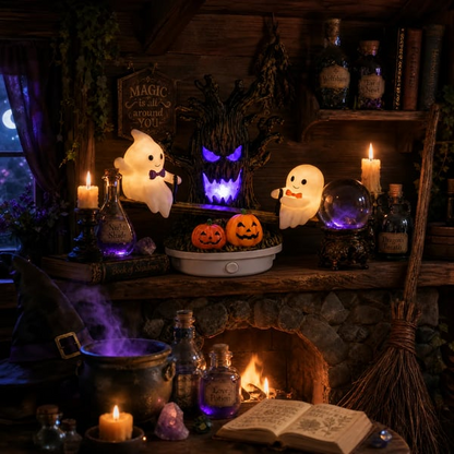 Animated Seesaw Ghost Plug In LED Night Light