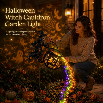 🔥 49% OFF Halloween Early Bird Sale 🎃 Halloween Witch Cauldron Garden Light