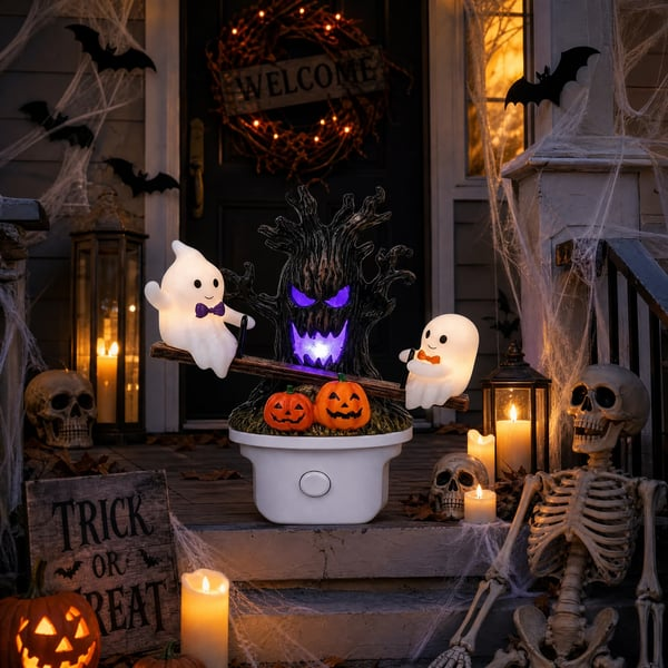 Animated Seesaw Ghost Plug In LED Night Light