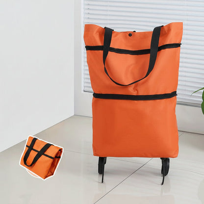 Foldable Grocery Cart Bag – The Rolling Shopping Bag That Saves Your Back