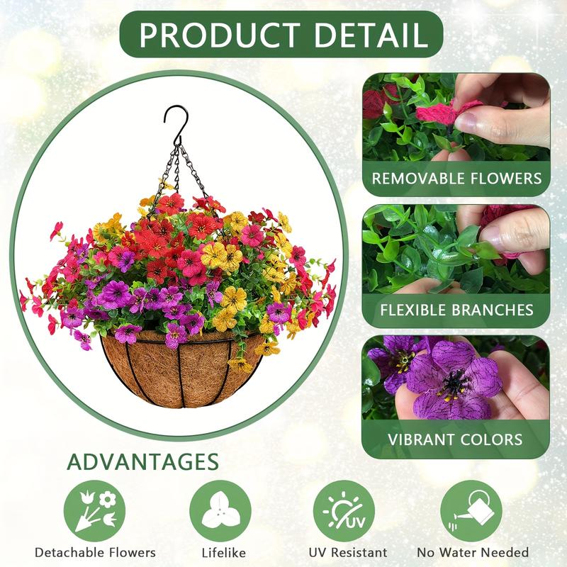 UV Resistant Look Real Colorful Spring Flowers