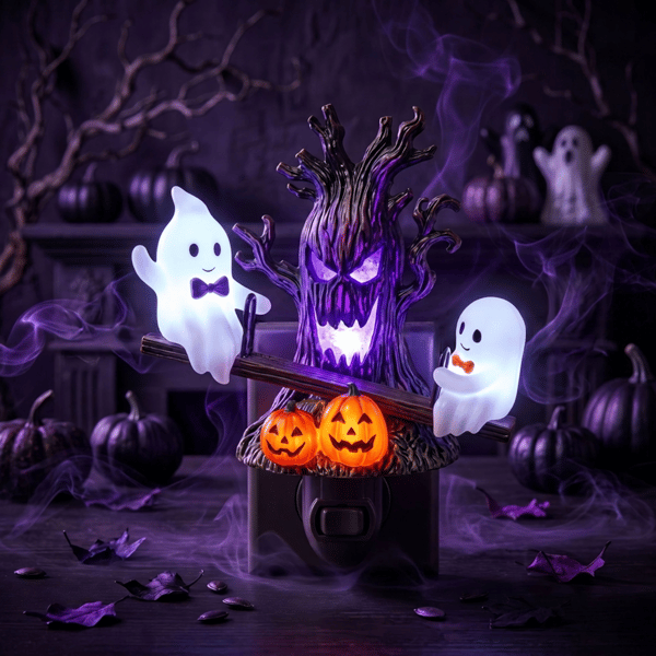 Animated Seesaw Ghost Plug In LED Night Light