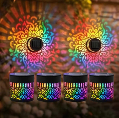 Solar Mandala Projector Wall Light