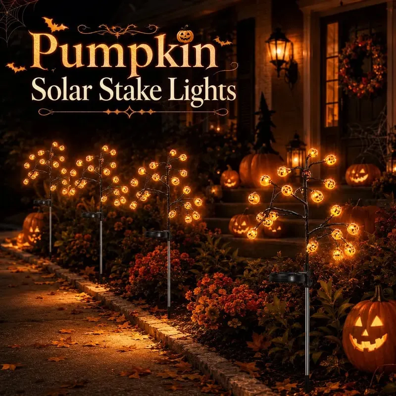 Pumpkin Solar Stake Lights