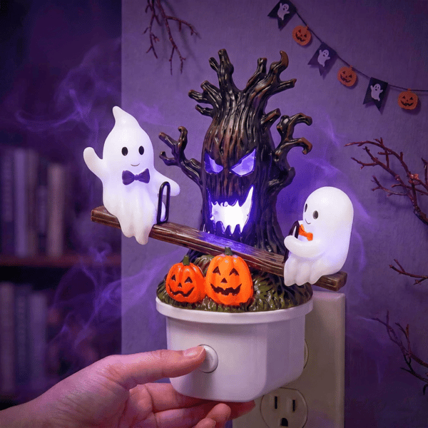 Animated Seesaw Ghost Plug In LED Night Light