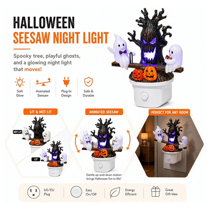 Animated Seesaw Ghost Plug In LED Night Light