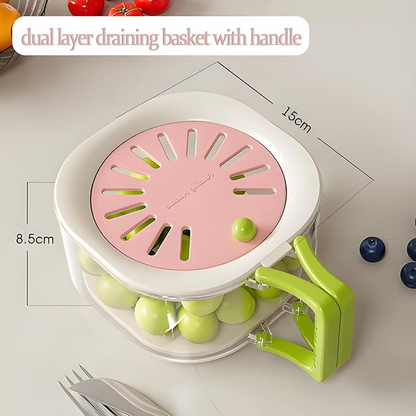 2-in-1 Draining and Preservation Basket: Simplify Washing & Storing