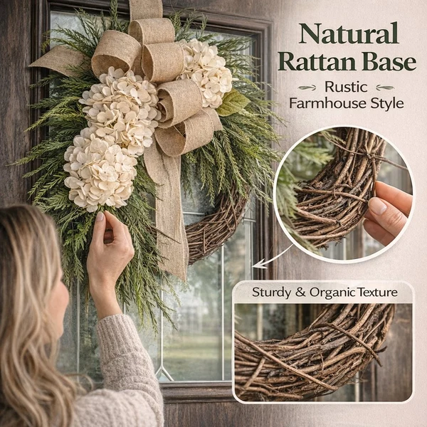 Handcrafted Hydrangea Wreath – The Perfect All-Season Front Door Decor
